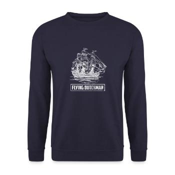 Flying Dutchman Fliegender Holländer Geschenk Sage - Unisex Pullover - Navy - Vorne - Alina (178cm) & Michal (187cm)