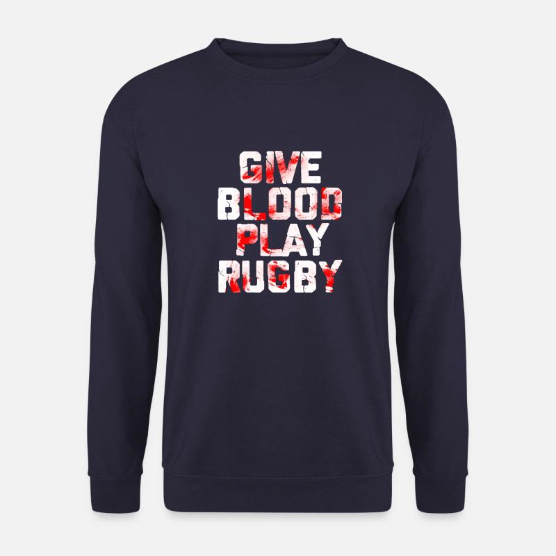 give blood play rugby - Unisex Pullover - Navy