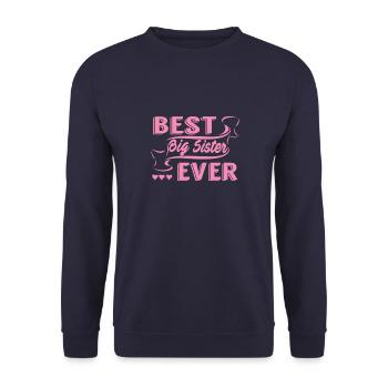Meilleure grande soeur jamais - Sweat-shirt Unisexe - marine - Devant - Alina (178cm) & Michal (187cm)