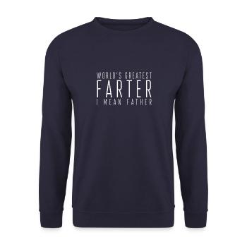 Father's Day Father's Day - Unisex Sweatshirt - navy - Front - Alina (178cm) & Michal (187cm)