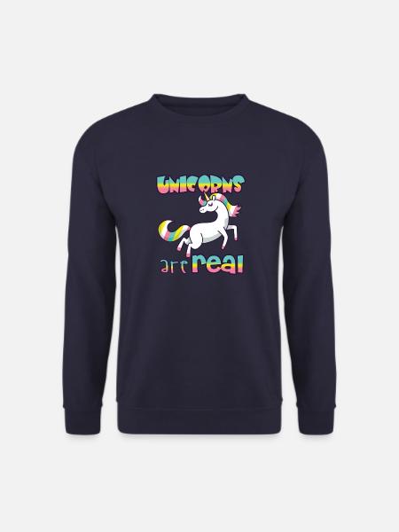 Einhörner sind real - Unisex Pullover - Navy