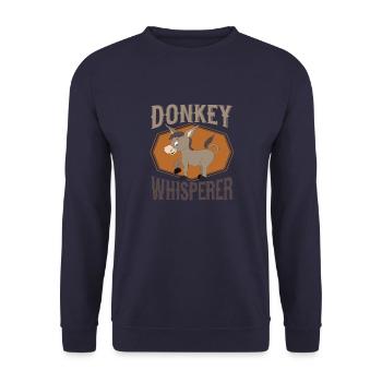 Âne Whisperer - Sweat-shirt Unisexe - marine - Devant - Alina (178cm) & Michal (187cm)
