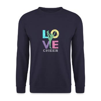 Nette Mädchen LIEBEN, Cheerleader-Geschenk zu jubeln - Unisex Pullover - Navy - Vorne - Alina (178cm) & Michal (187cm)
