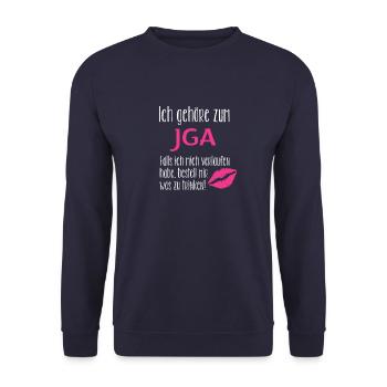 je fais partie du jga - Sweat-shirt Unisexe - marine - Devant - Alina (178cm) & Michal (187cm)