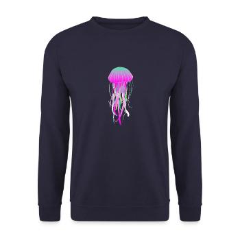 Jellyfish jellyfish gift - Unisex Sweatshirt - navy - Front - Alina (178cm) & Michal (187cm)