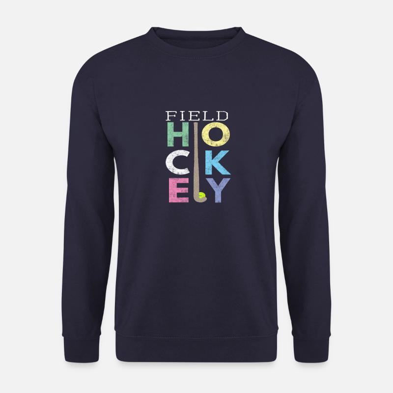 Nettes Mädchen-Feld-Hockey-Geschenk-Entwurfs-LIEBEN-Feld - Unisex Pullover - Navy