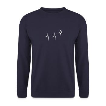 Battements de coeur Danse Mon cœur bat et danse - Sweat-shirt Unisexe - marine - Devant - Alina (178cm) & Michal (187cm)