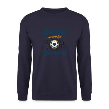 Whatever Sprinkles Your Donuts - Unisex Sweatshirt - navy - Front - Alina (178cm) & Michal (187cm)