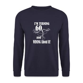 J'ai 60 ans et je gagne - Sweat-shirt Unisexe - marine - Devant - Alina (178cm) & Michal (187cm)