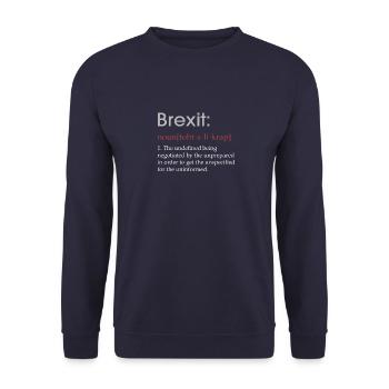 Funny Brexit defintion gift - Unisex Sweatshirt - navy - Front - Alina (178cm) & Michal (187cm)