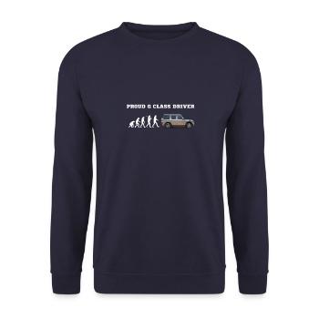 PROUD G CLASS DRIVER T Shirt for G Class Driver - Unisex Sweatshirt - navy - Front - Alina (178cm) & Michal (187cm)