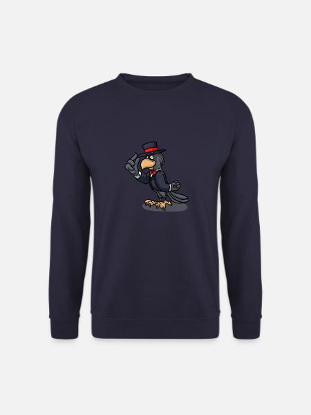schwarzer Rabe Raben Krähe Krähen Vogel - Unisex Pullover - Navy