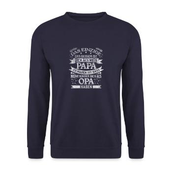 Super T-shirt pour grand-père et grand-père avec fierté - Sweat-shirt Unisexe - marine - Devant - Alina (178cm) & Michal (187cm)