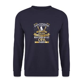 Super T-shirt pour grand-père et grand-père avec fierté - Sweat-shirt Unisexe - marine - Devant - Alina (178cm) & Michal (187cm)
