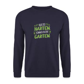 T-Shirt für Gartenbau Gärtner und Gartenbauer - Unisex Pullover - Navy - Vorne - Alina (178cm) & Michal (187cm)