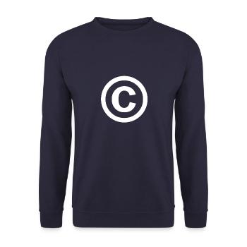Copyright Symbole - Sweat-shirt Unisexe - marine - Devant - Alina (178cm) & Michal (187cm)