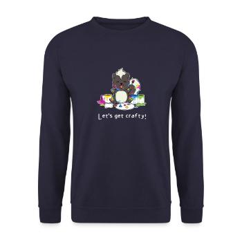 Artisanat peintre peinture dessin image cadeau de prairie - Sweat-shirt Unisexe - marine - Devant - Alina (178cm) & Michal (187cm)