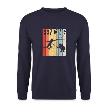 Fencing - Fecht - Shirt - Unisex Pullover - Navy - Vorne - Alina (178cm) & Michal (187cm)