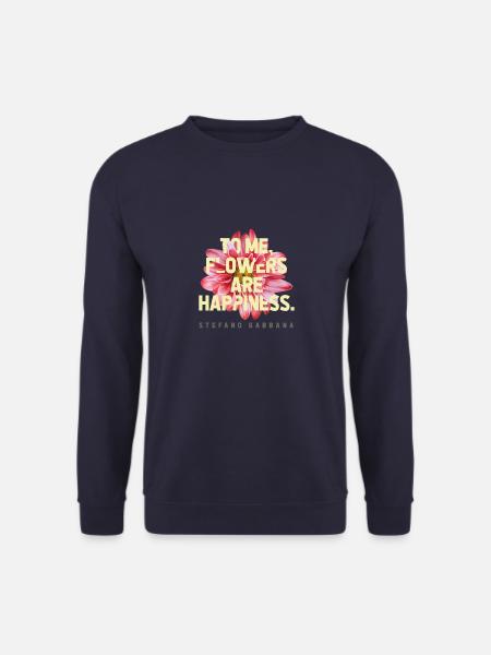Stefano G flowers make you happy - Unisex Sweatshirt - navy