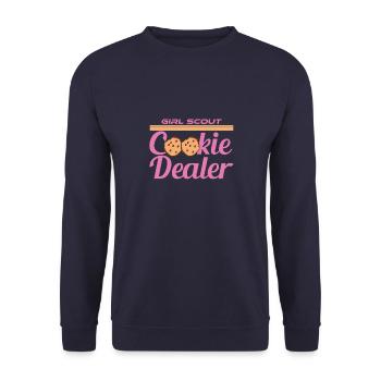 Cookie Dealer - Unisex Sweatshirt - navy - Front - Alina (178cm) & Michal (187cm)