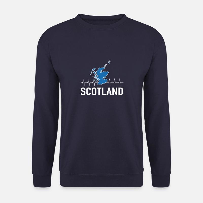 Schottland Heartbeat Dudelsack Kilt Geschenk - Unisex Pullover - Navy