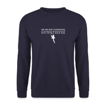 Ich bin eine KatastroFee Katastrophe Fee T-Shirt - Unisex Pullover - Navy - Vorne - Alina (178cm) & Michal (187cm)