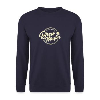 Home Brew Master print for Craft Beer Brewers - Unisex Sweatshirt - navy - Front - Alina (178cm) & Michal (187cm)