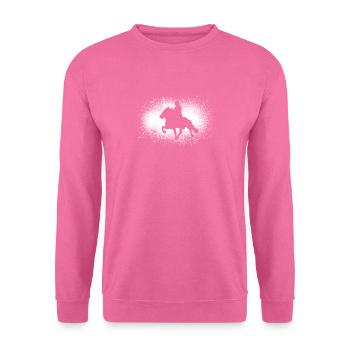 Islandreiter Gangpferde Isländer Geschenk Lustig - Unisex Pullover - Pink - Vorne