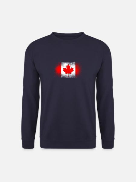 Drapeau Canada Grunge Cadeau Québec Canadien - Sweat-shirt Unisexe - marine
