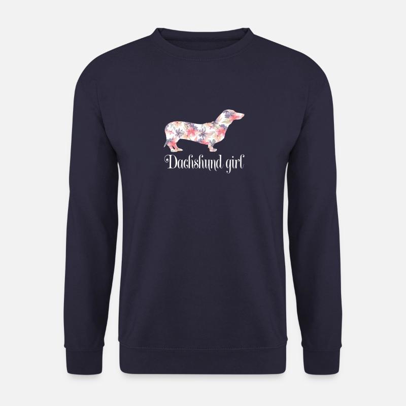 Dackel Liebhaber, Dackel Mädchen, Neuer Dackel - Unisex Pullover - Navy