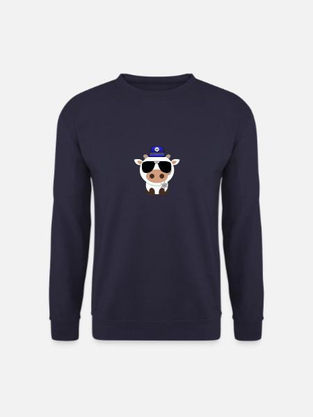 Polizei Kuh Sheriff Kuh Polizei-Tiere Cops - Unisex Pullover - Navy