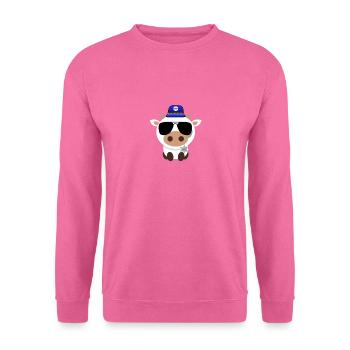 Polizei Kuh Sheriff Kuh Polizei-Tiere Cops - Unisex Pullover - Pink - Vorne