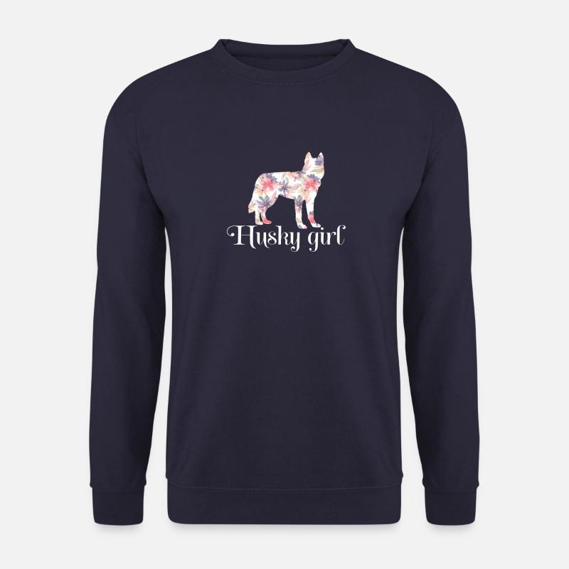 Husky Lovers, Husky Girl, neues Husky Lovers Geschenk - Unisex Pullover - Navy
