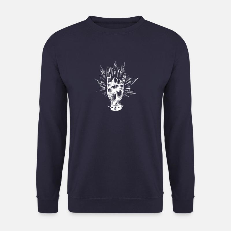 TEUFEL ROCK GESTE I Mano cornuta Tshirt - Unisex Pullover - Navy