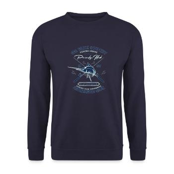 Big Game Contest Paradise Hook Mojo Design Tee - Unisex Pullover - Navy - Vorne - Alina (178cm) & Michal (187cm)