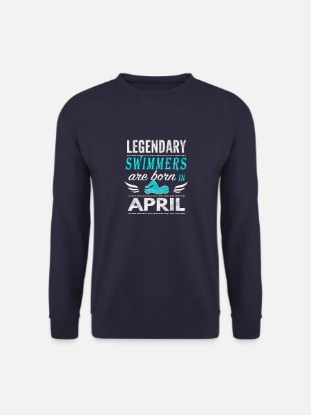 Swiming Legends werden im April geboren - Unisex Pullover - Navy