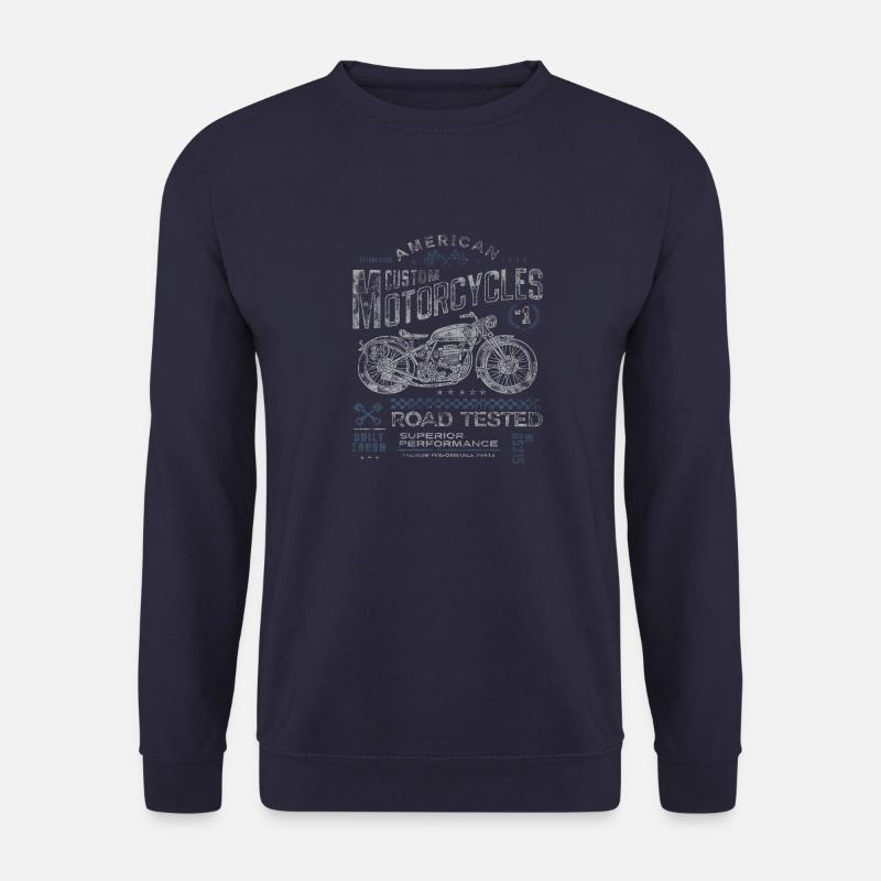 American Custom Motorcycle Mojo Design Tee - Unisex Pullover - Navy