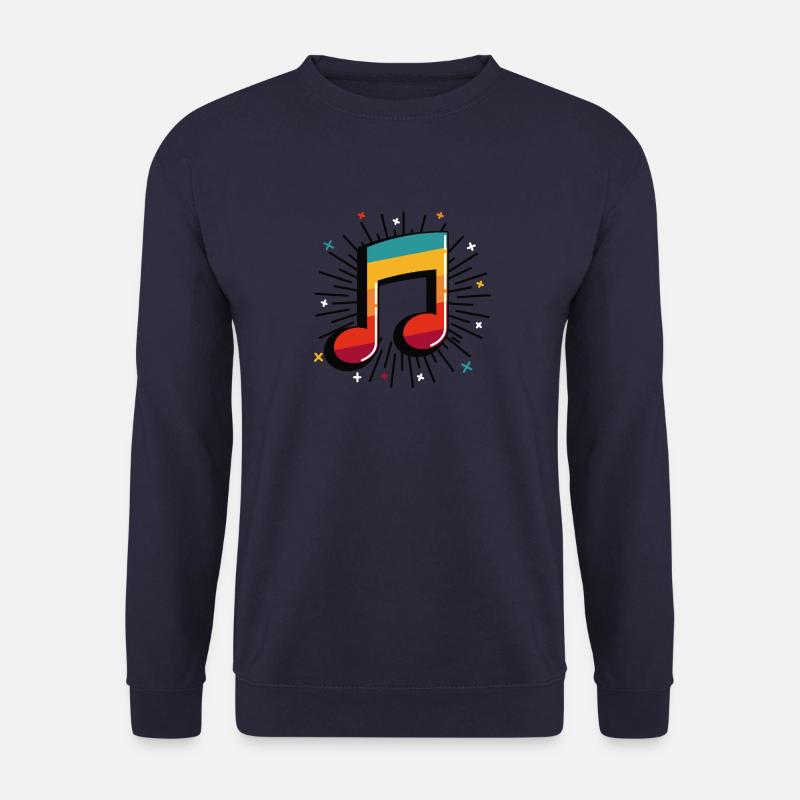 Retro Musiknote Musiker Band Oper Geschenk - Unisex Pullover - Navy