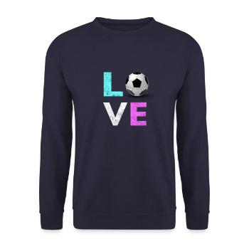 Les filles les plus mignonnes adorent la conception de cadeauxccer - Sweat-shirt Unisexe - marine - Devant - Alina (178cm) & Michal (187cm)