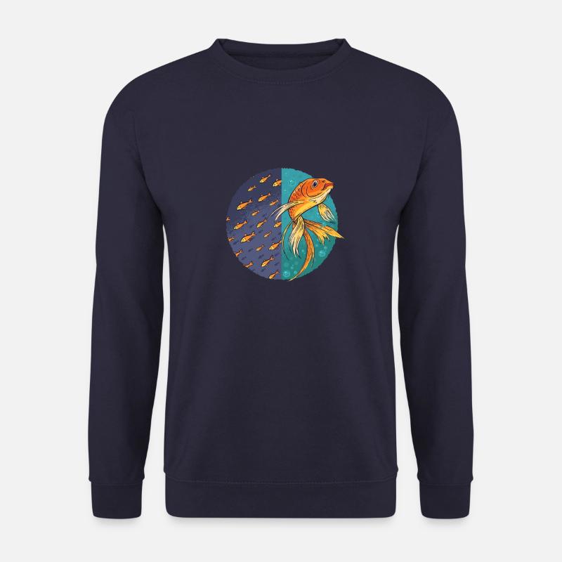 Goldfisch und Fisch - Unisex Pullover - Navy