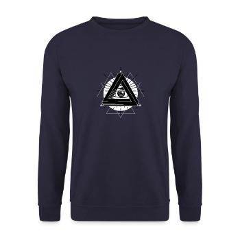Mystic eye - Unisex Sweatshirt - navy - Front - Alina (178cm) & Michal (187cm)