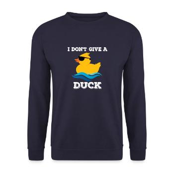 I do not give a duck - Unisex Sweatshirt - navy - Front - Alina (178cm) & Michal (187cm)