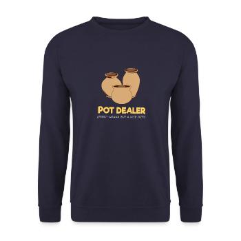 Pot dealer pottery pottery pottery pottery dealer - Unisex Sweatshirt - navy - Front - Alina (178cm) & Michal (187cm)