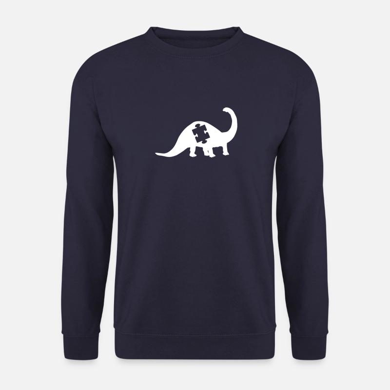 Autismus Dinosaurier Puzzle - Unisex Sweatshirt - navy
