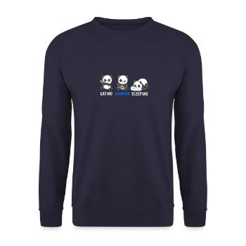 Console de jeu vidéo Gamma Sleep Gaming Sleep - Sweat-shirt Unisexe - marine - Devant - Alina (178cm) & Michal (187cm)