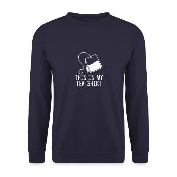 Tea shirt - Unisex Sweatshirt - navy - Front - Alina (178cm) & Michal (187cm)