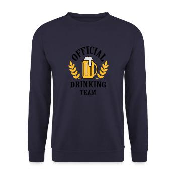 official_drinking_team - Unisex Pullover - Navy - Vorne - Alina (178cm) & Michal (187cm)