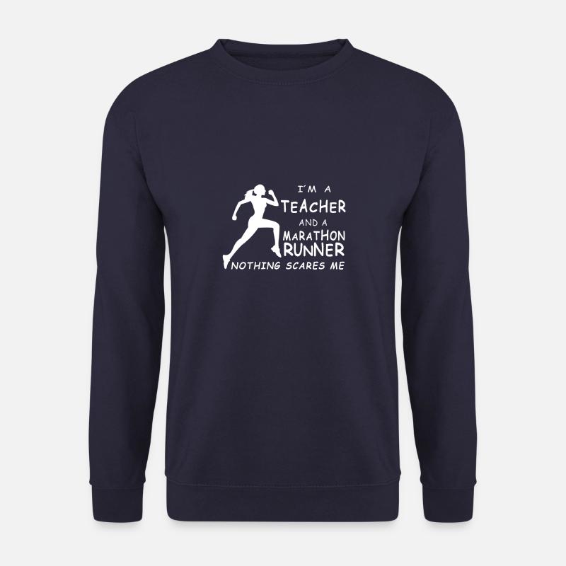 Lehrer Laufen & Marathon Spruch für Lehrerinnen - Unisex Pullover - Navy