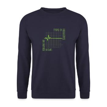 life is killing me type 0 negative - Unisex Sweatshirt - navy - Front - Alina (178cm) & Michal (187cm)