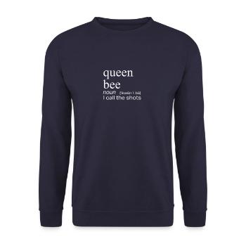 Conception de cadeau drôle Queen Bee Definition - Sweat-shirt Unisexe - marine - Devant - Alina (178cm) & Michal (187cm)
